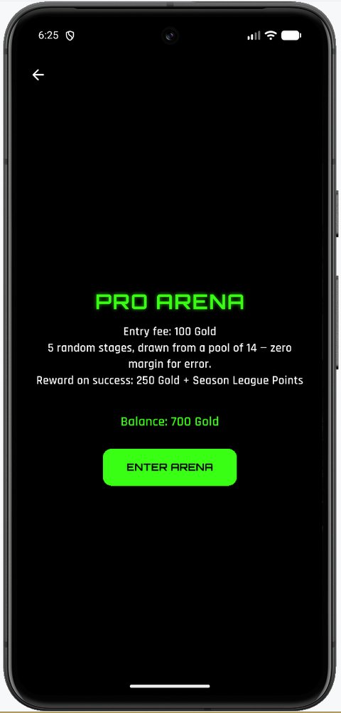 Pro Arena bilgi ekranı