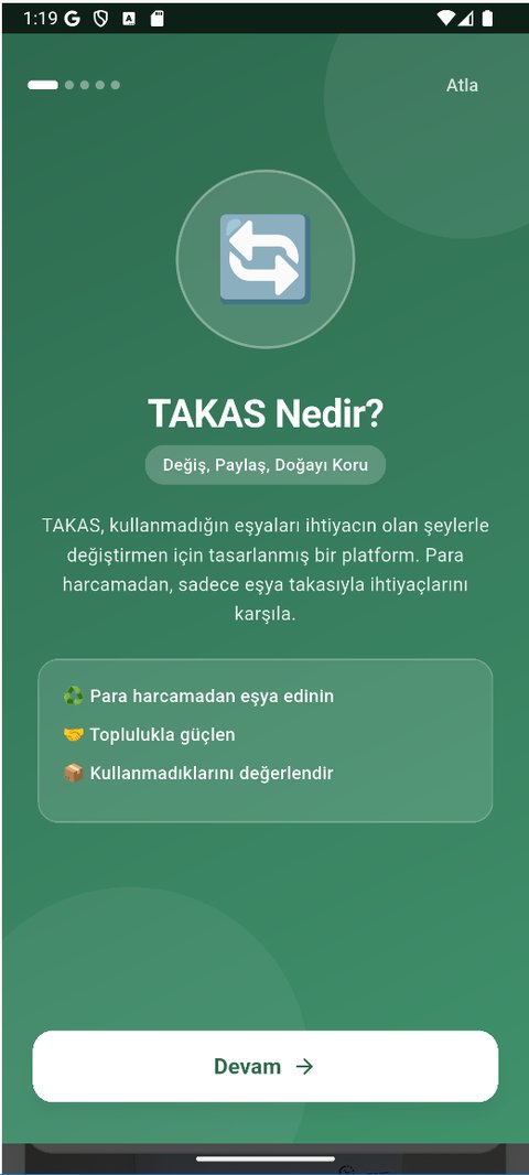 Takas nedir tanıtım ekranı