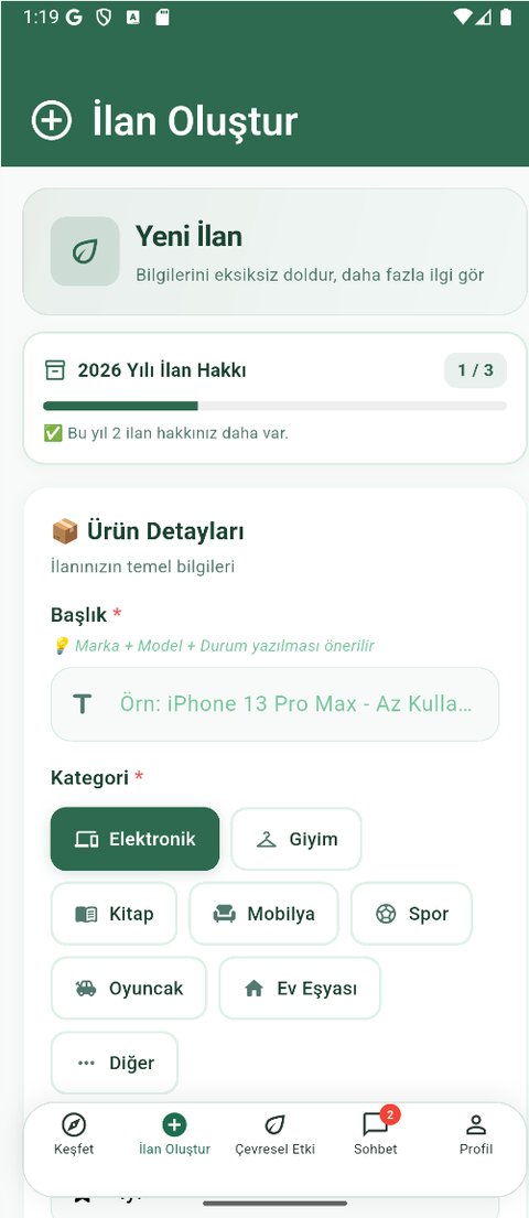 Yeni ilan oluşturma